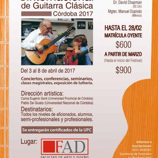 I Festival Internacional de Guitarra Clásica 2017