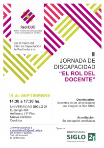 III jornada de Discapacidad - Información Cabred UPC