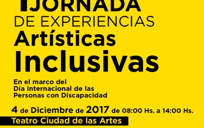 Convocatoria para la Primera Jornada de Experiencias Artísticas Inclusivas