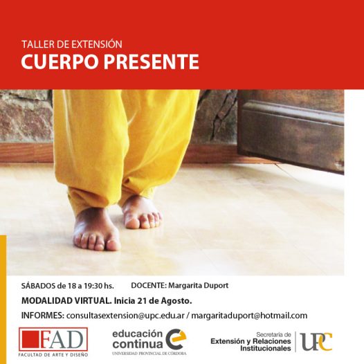 Taller abierto: Cuerpo Presente – Inicia: 21/08/2021