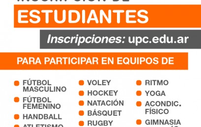 Inscribite para hacer deportes en la UPC