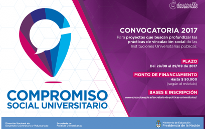 Convocatoria a proyectos de Compromiso Social Universitario