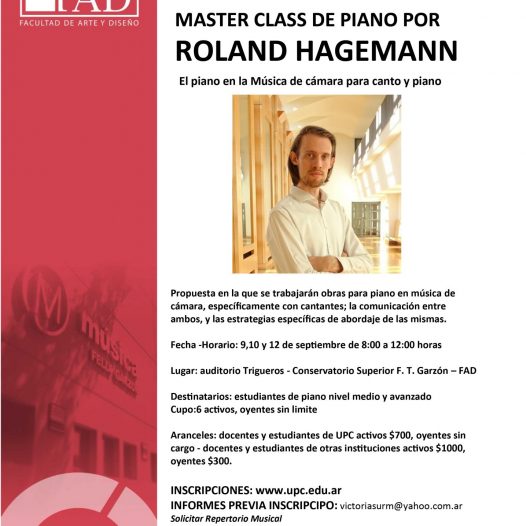 Master Class de Piano a cargo de Roland Hagemann