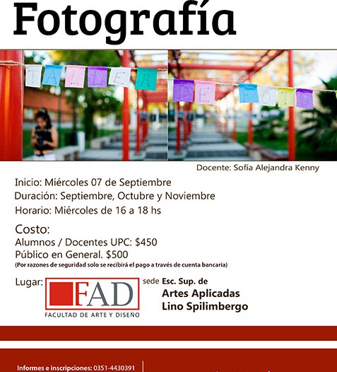 Taller: inicial de Fotografía