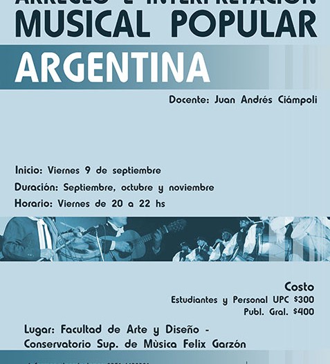 Taller de arreglo e interpretación musical de la música popular argentina