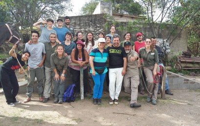 Práctica con equinos de la Tecnicatura Universitaria en Guardaparque