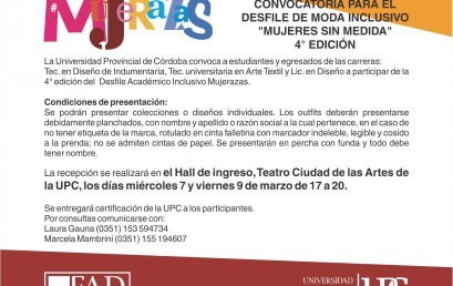 Convocatoria para la 4° Edición del Desfile de moda inclusivo MUJERAZAS