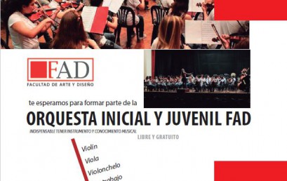 Sumate a la Orquesta Inicial y Juvenil de la Facultad de Arte y Diseño