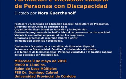 Seminario sobre Formación e Inclusión Laboral de Personas con Discapacidad