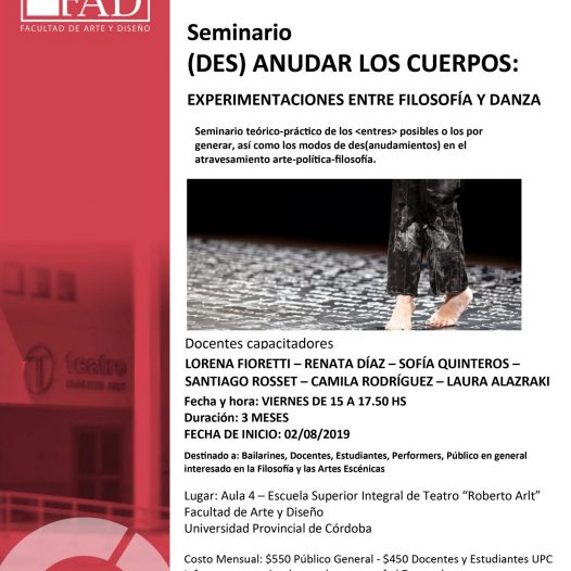 Seminario (Des)anudar los cuerpos: Experimentación entre Filosofía y Danza