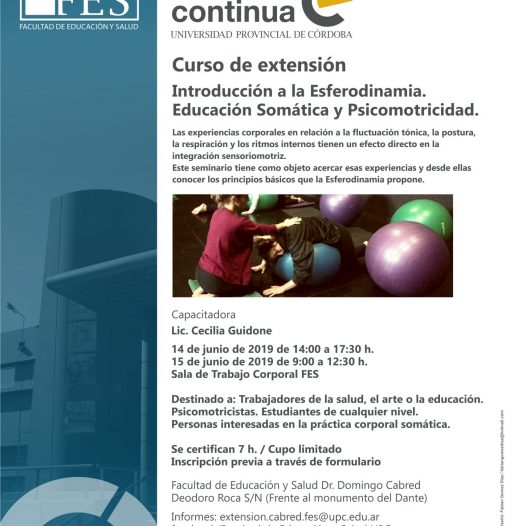 Curso de extensión: Introducción a la Esferodinamia. Educación Somática y Psicomotricidad