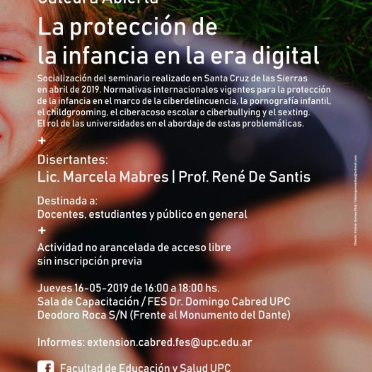 Cátedra Abierta: La protección de la infancia en la era digital