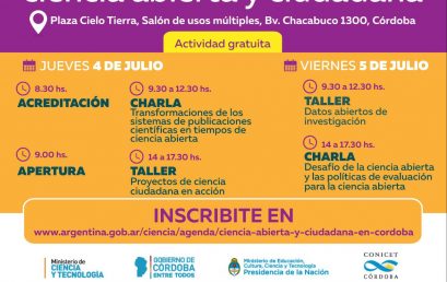 Ciclo de Talleres y Charlas sobre Ciencia Abierta y Ciudadana