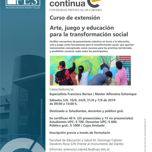 Curso: Arte, juego y educación para la transformación social