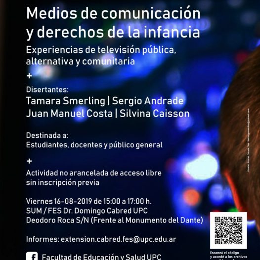 Cátedra Abierta: Medios de comunicación y derechos de la infancia. Experiencias de televisión pública, alternativa y comunitaria.