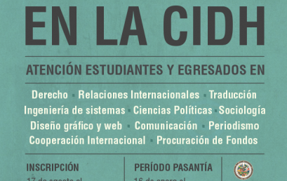 Pasantía para estudiantes y graduados en Diseño Gráfico en la Comisión Interamericana de Derechos Humanos 