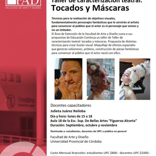 Taller de caracterización teatral: Tocados y Máscaras