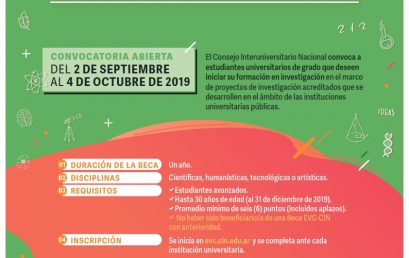 Postulate para las Becas de Estímulo a las Vocaciones Científicas del CIN