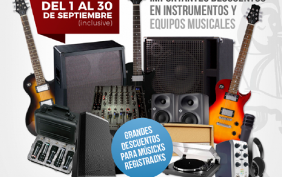 Descuentos en instrumentos y equipos musicales