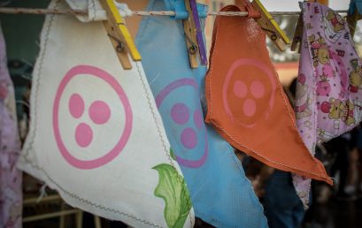 Estudiantes de la Escuela Rubén Darío participaron del taller para la confección de Pañuelos de la Paz