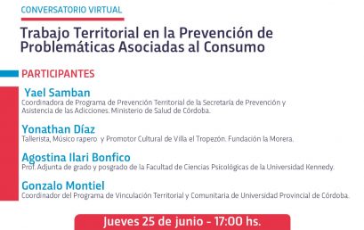 Conversatorio virtual: El Trabajo Territorial en la Prevención de Problemáticas Asociadas al Consumo