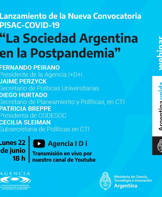 Convocatoria PISAC-COVID-19: La sociedad argentina en la Postpandemia