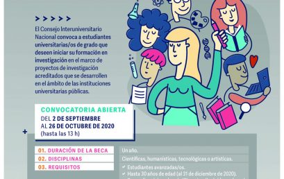 Convocatoria de Becas de Estímulo a las Vocaciones Científicas CIN 2020