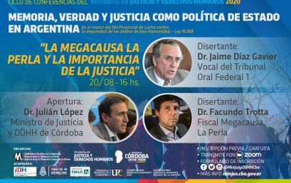 Se viene el ciclo de conferencias: Memoria, verdad y justicia como política de estado