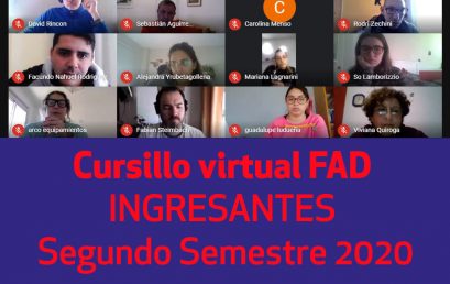 Segundo semestre 2020: ¡Bienvenida virtual a ingresantes a la FAD!