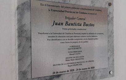 Juan Bautista Bustos, Primer Gobernador Constitucional y defensor de la educación