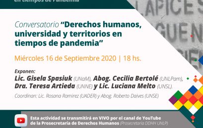 Ciclo de conversatorios: Educación superior, derechos humanos y desigualdad en tiempos de pandemia