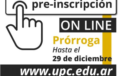 ¡Prórroga para las preinscripciones para el 2021 en la Universidad Provincial de Córdoba!