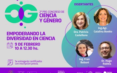 Ya podés inscribirte al 2do Pre-Congreso de Ciencia y Género: Empoderando la diversidad en Ciencia