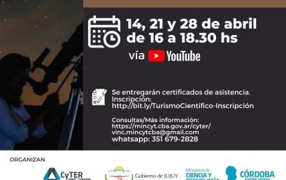 Sumate a las Jornadas de Turismo Científico para el Desarrollo Regional