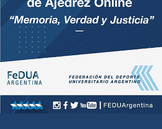 Participá en el Abierto Universitario de Ajedrez online “Memoria, Verdad y Justicia”