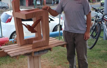 Gran debut de un estudiante de la FAD en el Simposio de Escultura de Unquillo