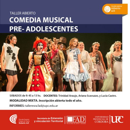 Taller ABIERTO: Comedia Musical para pre- adolescentes