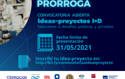 Prórroga para la Convocatoria Ideas-Proyectos I+D