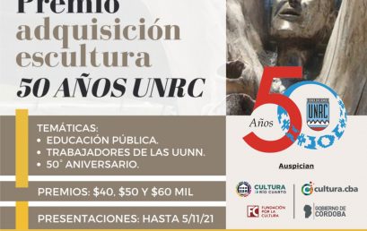 Convocan al Premio Adquisición Escultura en el 50° Aniversario de la UNRC