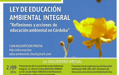 Jornada sobre la Ley de Educación Ambiental Integral: Reflexiones y acciones de educación ambiental en Córdoba