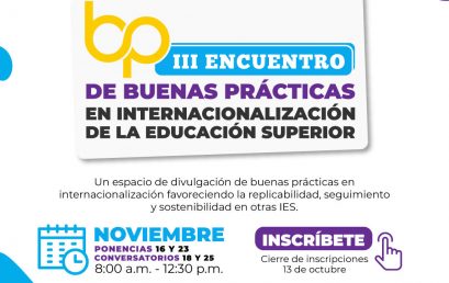 Invitación al III Encuentro de Buenas Prácticas de Internacionalización de la Educación Superior