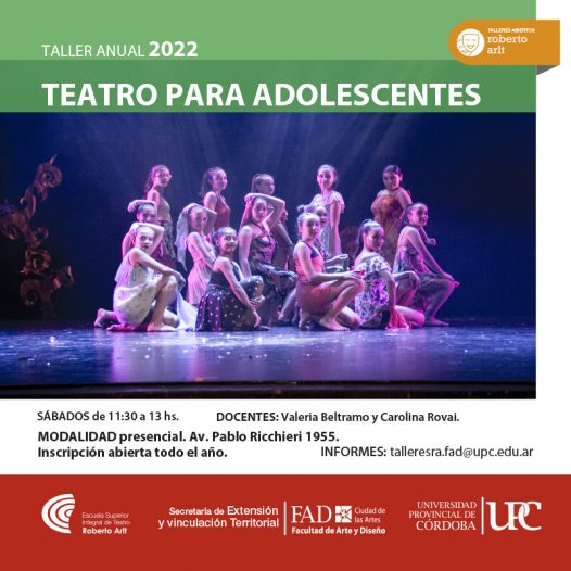 Taller Abierto Anual 2022 Comedia Musical Adolescentes