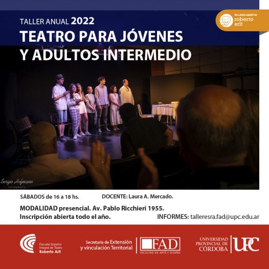 Taller Abierto Anual 2022 de Teatro para Jóvenes y Adultos Intermedio