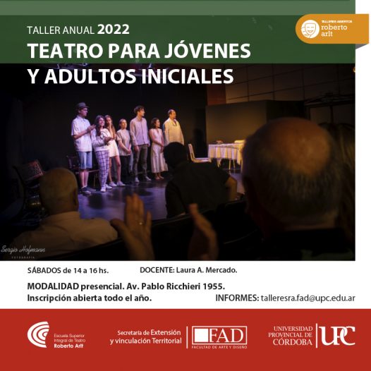 Taller Abierto Anual 2022 de Teatro para Jóvenes y Adultos Iniciales