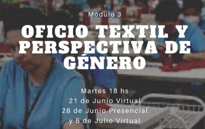 Comienza el Módulo de Oficio Textil y Perspectiva de Género.