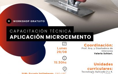 Invitación al Workshop y capacitación técnica en aplicación de microcementos