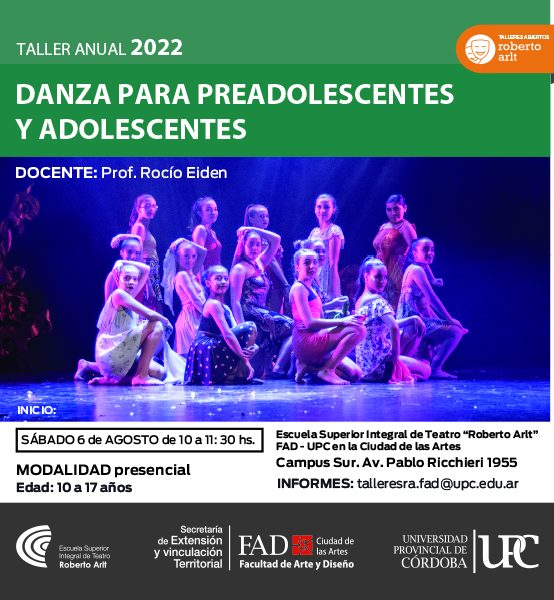 Taller anual: Danza para preadolescentes y adolescentes