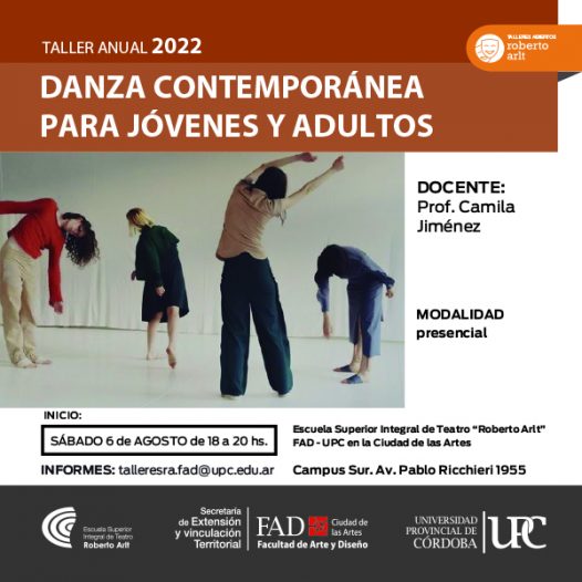 Taller anual: Danza Contemporánea para Jóvenes y Adultos