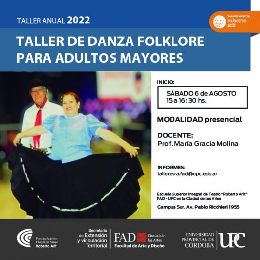 Taller anual de Danza y Folklore para adultos mayores