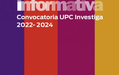 Invitación a la Charla informativa sobre la Convocatoria UPC Investiga 2022- 2024